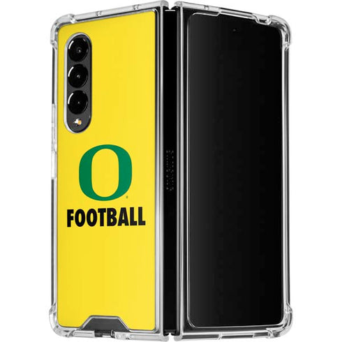 University of Oregon Football Galaxy Z Fold4 5G Clear Case