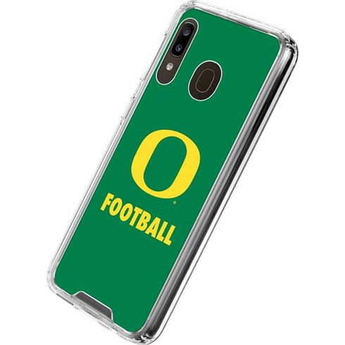 University of Oregon Football Green Galaxy A30 Clear Case