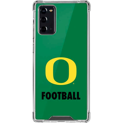 University of Oregon Football Green Galaxy Note20 5G Clear Case