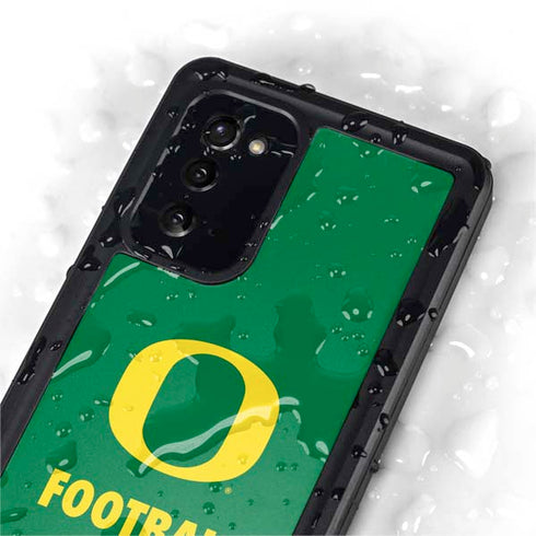 University of Oregon Football Green Galaxy Note20 5G Waterproof Case