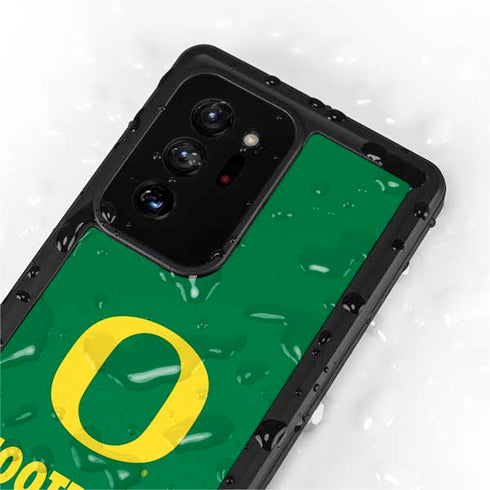 University of Oregon Football Green Galaxy Note20 Ultra 5G Waterproof Case