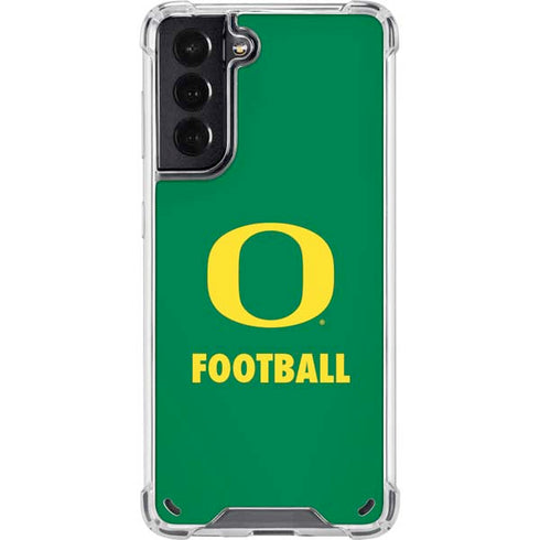 University of Oregon Football Green Galaxy S21 5G Clear Case