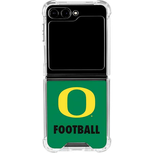 University of Oregon Football Green Galaxy Z Flip5 5G Clear Case