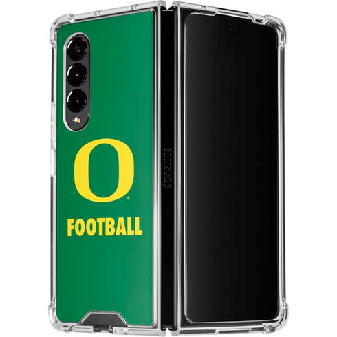 University of Oregon Football Green Galaxy Z Fold4 5G Clear Case