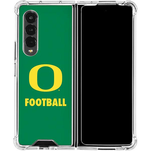University of Oregon Football Green Galaxy Z Fold4 5G Clear Case