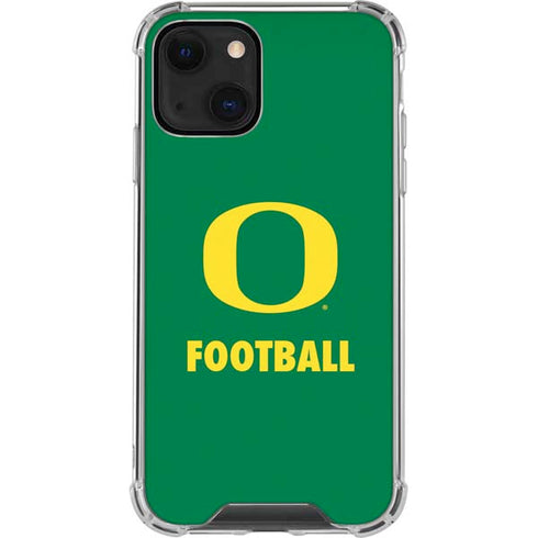 University of Oregon Football Green iPhone 14 Plus Clear Case