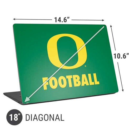 University of Oregon Football Green Universal Laptop 18in (14.6 x 10.6in) Skin