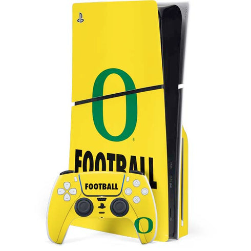 University of Oregon Football PS5 Slim Disk Bundle Skin