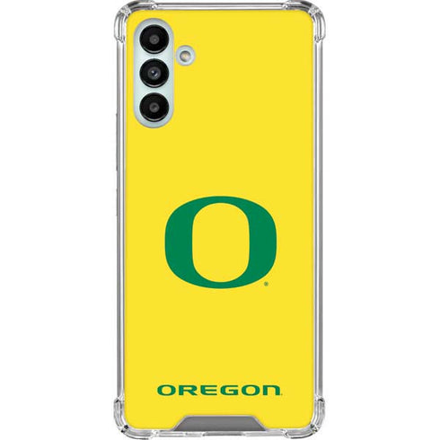 University of Oregon Mesh Yellow Galaxy A13 5G Clear Case