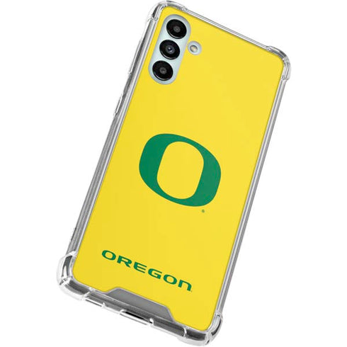 University of Oregon Mesh Yellow Galaxy A13 5G Clear Case