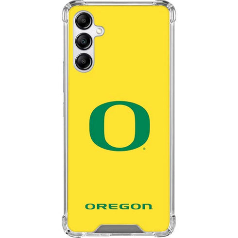 University of Oregon Mesh Yellow Galaxy A15 5G Clear Case