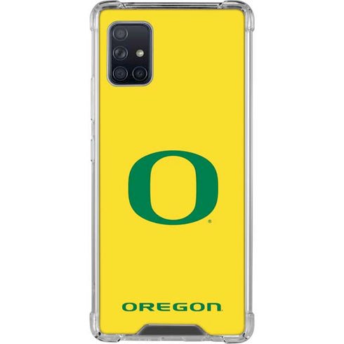 University of Oregon Mesh Yellow Galaxy A51 5G Clear Case