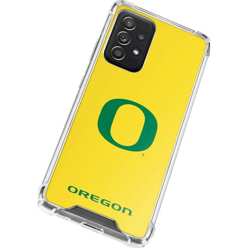 University of Oregon Mesh Yellow Galaxy A52 5G Clear Case
