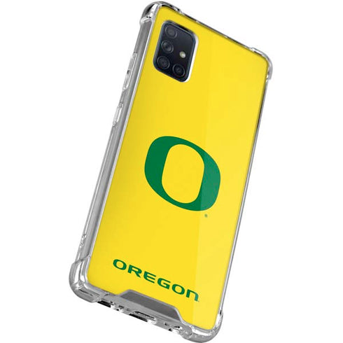 University of Oregon Mesh Yellow Galaxy A71 5G Clear Case