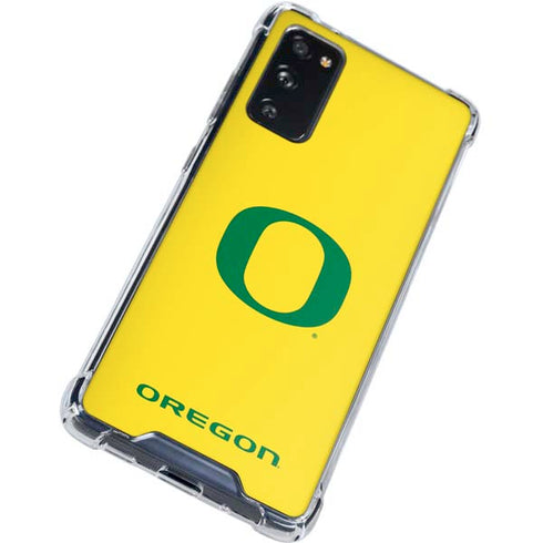 University of Oregon Mesh Yellow Galaxy S20 FE Clear Case