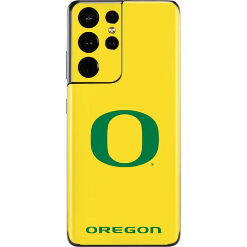 University of Oregon Mesh Yellow Galaxy S21 Ultra 5G Skin