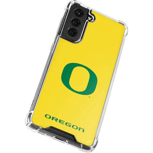 University of Oregon Mesh Yellow Galaxy S22 Clear Case