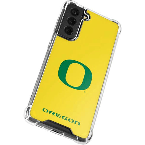 University of Oregon Mesh Yellow Galaxy S22 Plus Clear Case