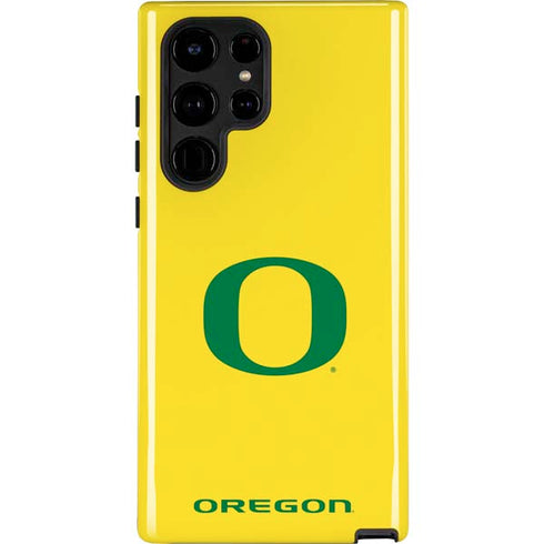 University of Oregon Mesh Yellow Galaxy S22 Ultra Pro Case