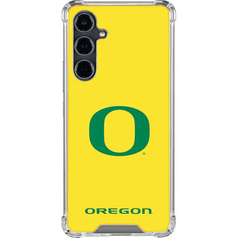 University of Oregon Mesh Yellow Galaxy S23 FE Clear Case