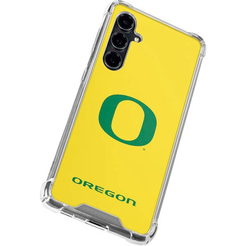 University of Oregon Mesh Yellow Galaxy S23 FE Clear Case