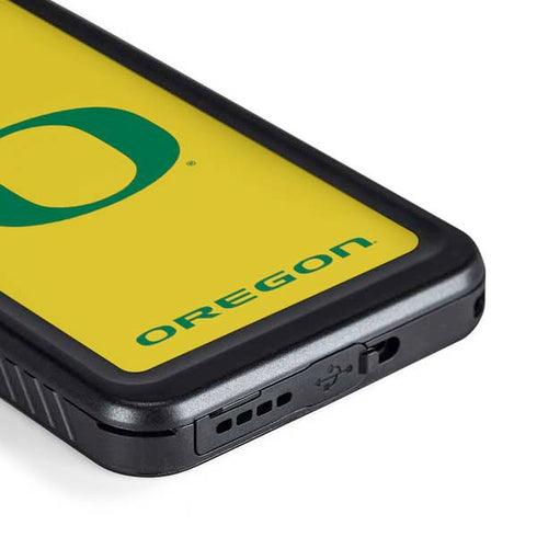 University of Oregon Mesh Yellow Galaxy S23 Plus Waterproof Case