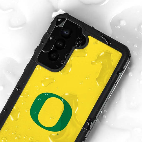 University of Oregon Mesh Yellow Galaxy S23 Waterproof Case