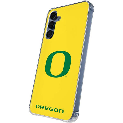 University of Oregon Mesh Yellow Galaxy S24 Clear Case