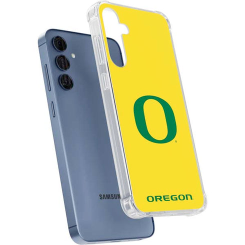University of Oregon Mesh Yellow Galaxy S24 Clear Case
