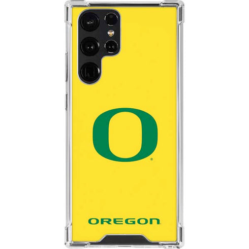 University of Oregon Mesh Yellow Galaxy S24 Ultra Clear Case