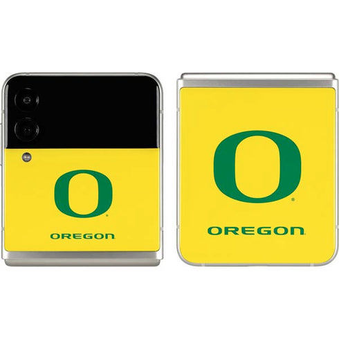 University of Oregon Mesh Yellow Galaxy Z Flip3 5G Skin