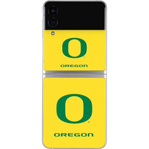 University of Oregon Mesh Yellow Galaxy Z Flip3 5G Skin