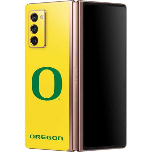 University of Oregon Mesh Yellow Galaxy Z Fold2 5G Skin