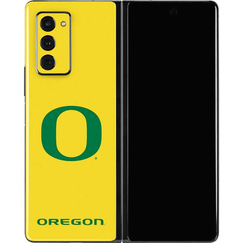 University of Oregon Mesh Yellow Galaxy Z Fold2 5G Skin
