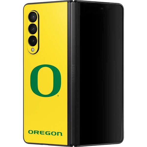 University of Oregon Mesh Yellow Galaxy Z Fold3 5G Skin
