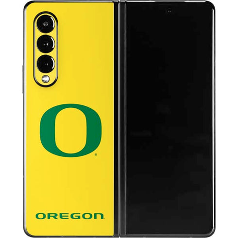 University of Oregon Mesh Yellow Galaxy Z Fold3 5G Skin