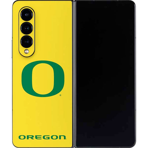 University of Oregon Mesh Yellow Galaxy Z Fold4 5G Skin