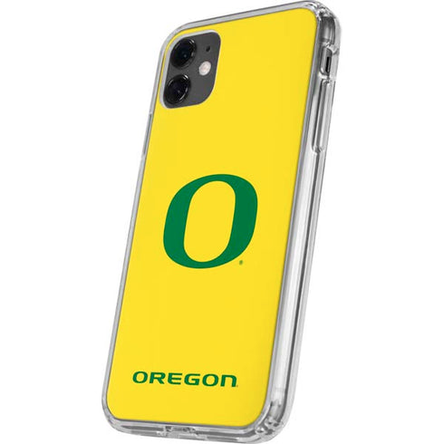 University of Oregon Mesh Yellow iPhone 11 Clear Case