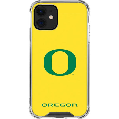 University of Oregon Mesh Yellow iPhone 12 Mini Clear Case