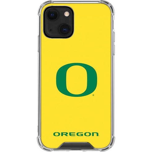University of Oregon Mesh Yellow iPhone 13 Mini Clear Case