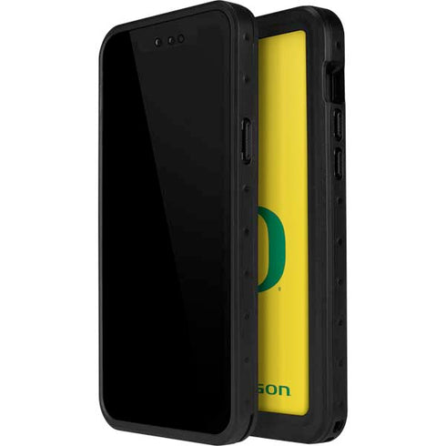 University of Oregon Mesh Yellow iPhone 13 Mini Waterproof Case