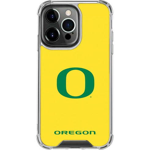 University of Oregon Mesh Yellow iPhone 13 Pro Clear Case