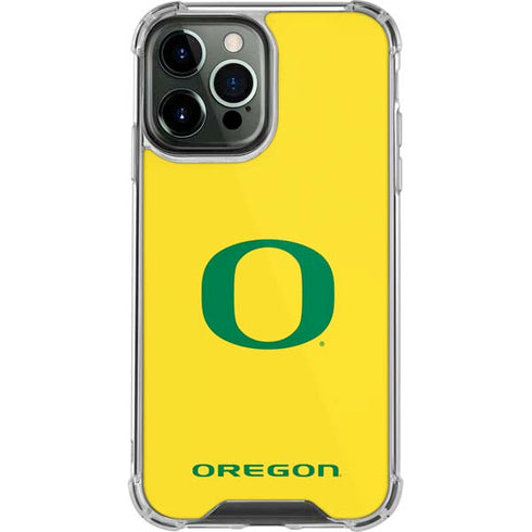 University of Oregon Mesh Yellow iPhone 13 Pro Max Clear Case