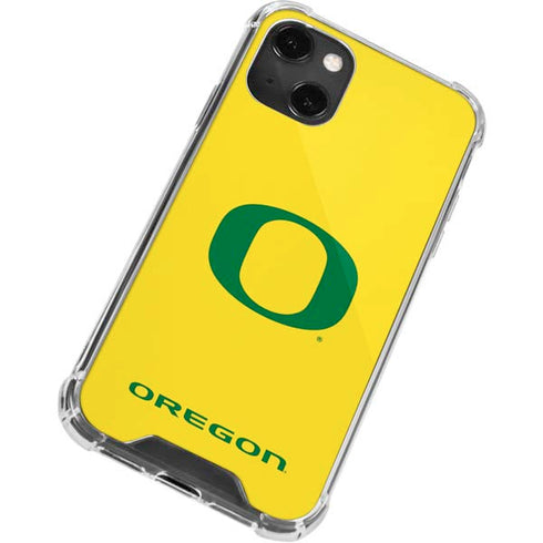 University of Oregon Mesh Yellow iPhone 14 Plus Clear Case