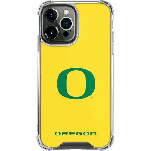 University of Oregon Mesh Yellow iPhone 14 Pro Max Clear Case