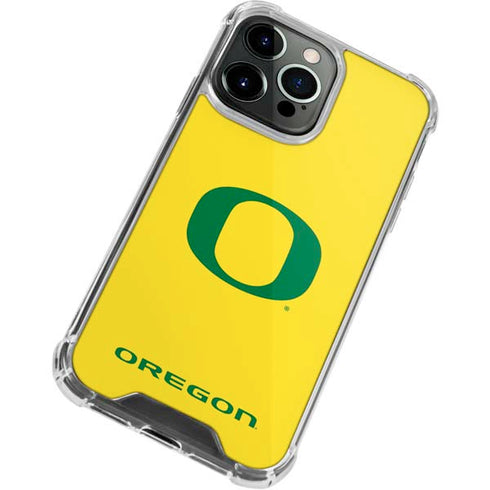 University of Oregon Mesh Yellow iPhone 15 Pro Max Clear Case