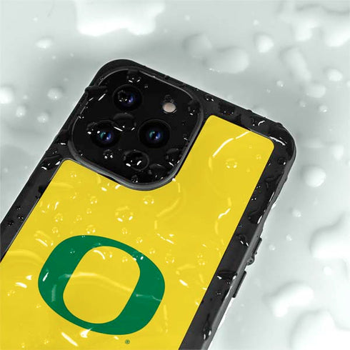 University of Oregon Mesh Yellow iPhone 14 Pro Max Waterproof Case