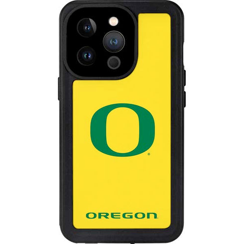 University of Oregon Mesh Yellow iPhone 14 Pro Waterproof Case