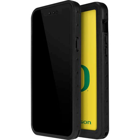 University of Oregon Mesh Yellow iPhone 15 Plus Waterproof Case