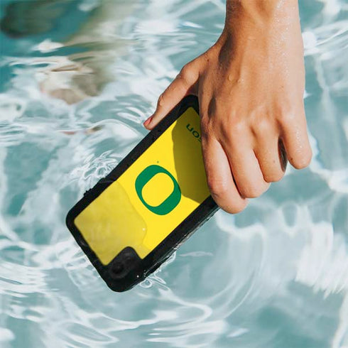 University of Oregon Mesh Yellow iPhone XR Waterproof Case